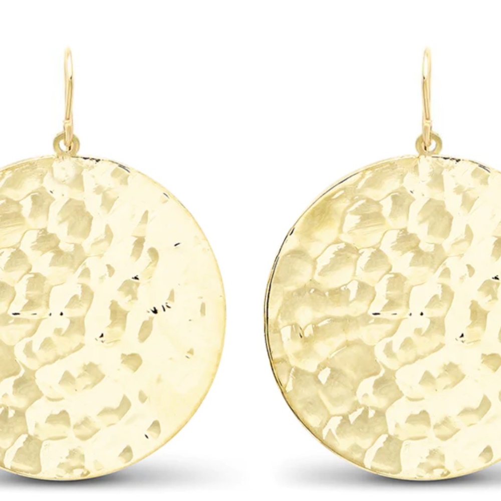 BRAND NEW Jennifer Meyer Large Hammered Disc Earrings